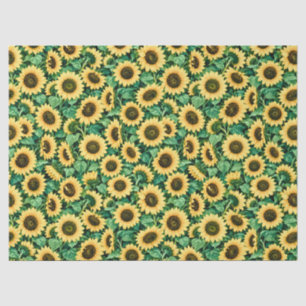 Papel De Seda Jardín de Girasoles Dorados