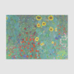 Papel De Seda Jardín de granja con girasoles por Gustav Klimt<br><div class="desc">Visita mi tienda para un diseño más interesante y más elección de color => zazzle.com/colorfulworld*</div>