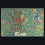 Papel De Seda Jardín de granja con girasoles por Gustav Klimt<br><div class="desc">Jardín de granja con girasoles por Gustav Klimt</div>