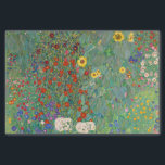 Papel De Seda Jardín de granja con girasoles por Gustav Klimt<br><div class="desc">Jardín de granja con girasoles por Gustav Klimt</div>