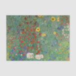 Papel De Seda Jardín de granja con girasoles por Gustav Klimt<br><div class="desc">Jardín de granja con girasoles por Gustav Klimt</div>