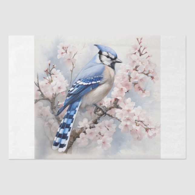 Papel De Seda Jardín de Jay Azul (Anverso)