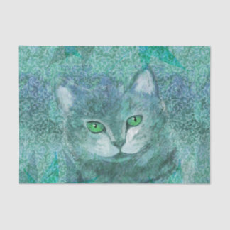 Papel De Seda Jardín de la naturaleza del gato del camuflaje