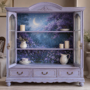 Papel De Seda Jardín de lavanda de luna creciente en decoupage