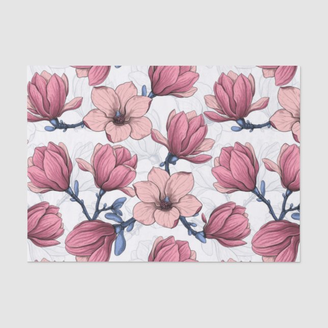 Papel De Seda Jardín de Magnolia 2 (Anverso)