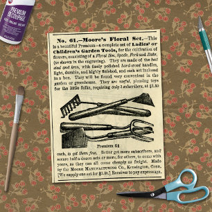 Papel De Seda Jardín de niños de época Set de Anuncio antiguo ar