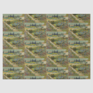 Papel De Seda Jardín de Van Gogh en Arles Floral Impresionista