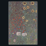 Papel De Seda Jardín del campo con girasoles por Gustav Klimt<br><div class="desc">Gustav Klimt - Artista Art Nouveau</div>