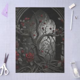 Papel De Seda Jardín del Rosa del Cementerio Gótico