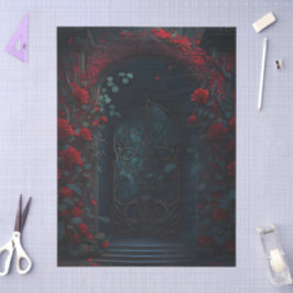 Papel De Seda Jardín del Rosa del Cementerio Gótico