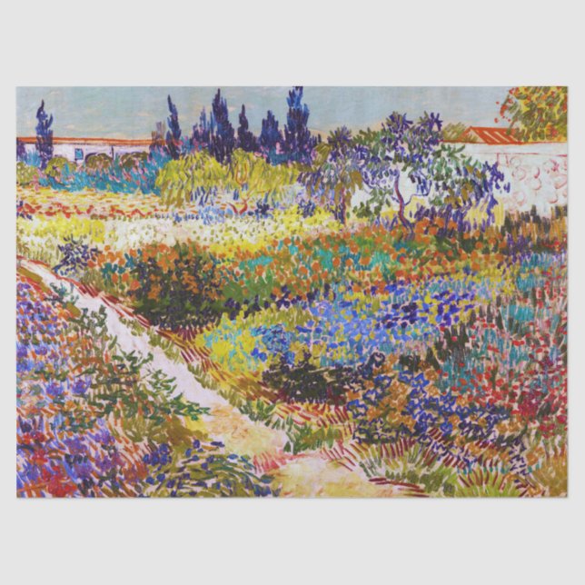 Papel De Seda Jardín en Arles, Van Gogh (Anverso)