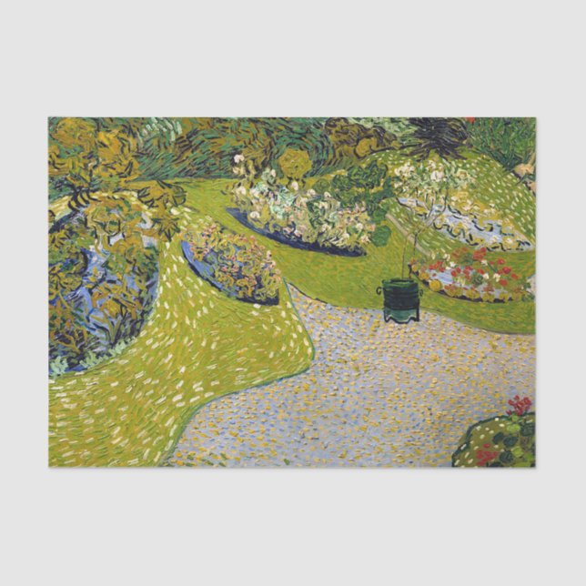 Papel De Seda Jardín en Auvers, Arte Vincent van Gogh (Anverso)