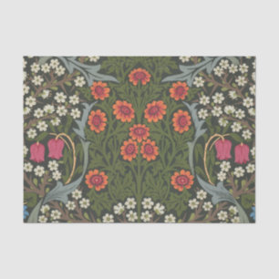 Papel De Seda Jardín Flor Clásica de Espino Negro de William Mor