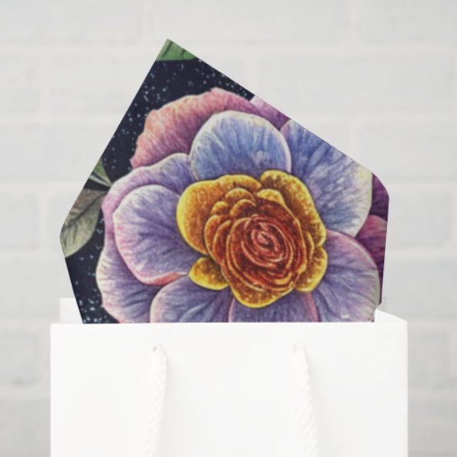 Papel De Seda Jardín Floral  (Bolsa de regalo)