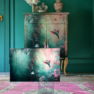 Papel De Seda Jardín floral Vuelo del Colibrí