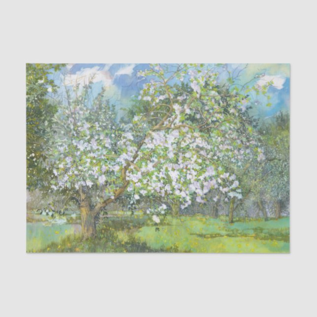 Papel De Seda Jardín floreciente (Anverso)