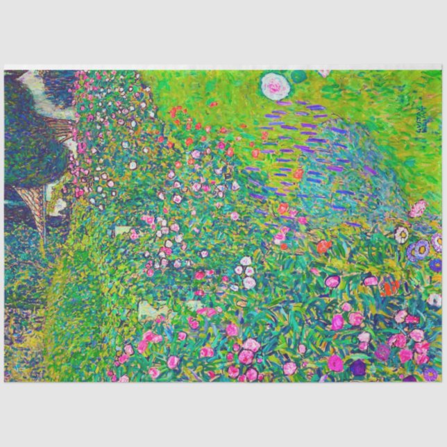 Papel De Seda Jardín Italiano, Gustav Klimt (Anverso)