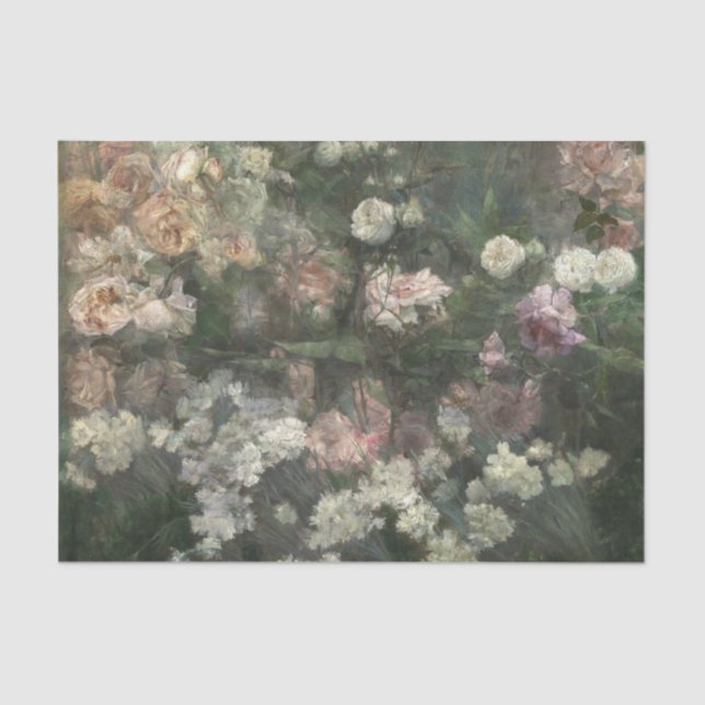 Papel De Seda Jardín Rosa en mayo (Anverso)