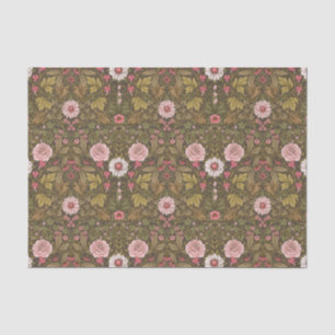 Papel De Seda Jardín salvaje sobre café marrón