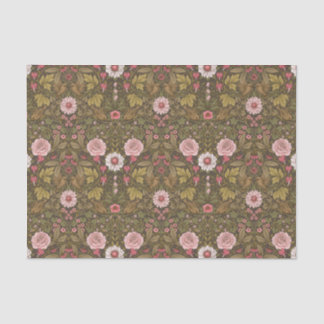 Papel De Seda Jardín salvaje sobre café marrón