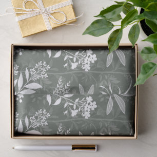 Papel De Seda Jardín Sueño Elegante Botánicos - verde bosque