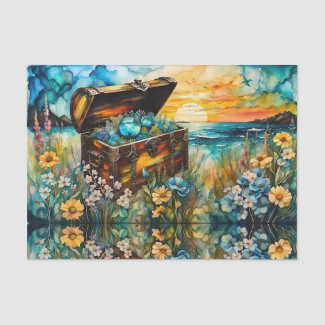 Papel De Seda Jardín Treasure Chest (Anverso)