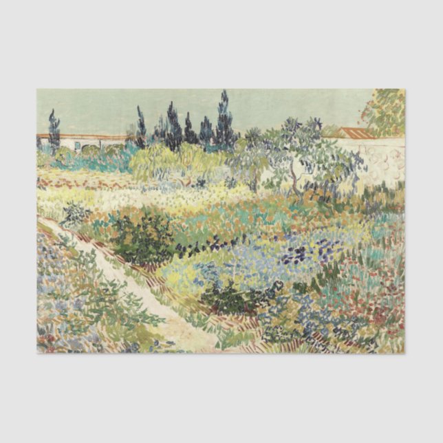 Papel De Seda Jardín Vincent Van Gogh en Arles (Anverso)