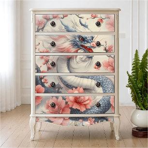 Papel De Seda Jardín Zen Japonés Dragón Decoupage de Arte Fino