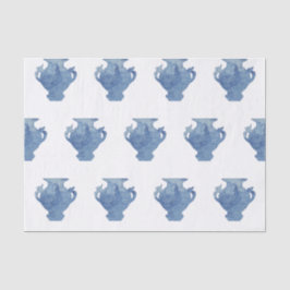 Papel De Seda Jarras de jengibre Chinoiserie Blue Willow  