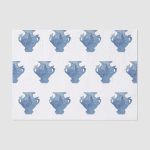 Papel De Seda Jarras de jengibre Chinoiserie Blue Willow  