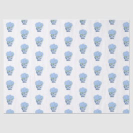 Papel De Seda Jarrón azul y blanco de Chinoiserie envolviendo Ho