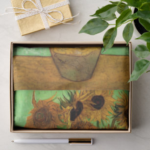 Papel De Seda Jarrón con doce girasoles por Vincent van Gogh