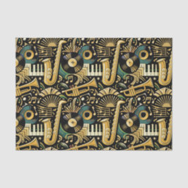 Papel De Seda Jazz Age Music Pattern