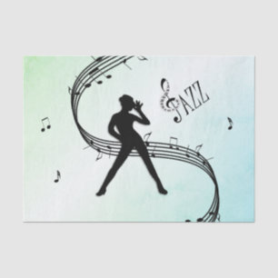 Papel De Seda Jazz Dance Green Music