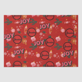 Papel De Seda Jazzy Red Navidades júbilo personal