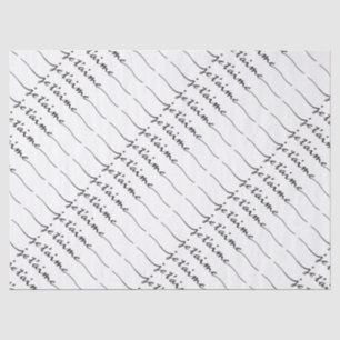 Papel De Seda je t'aime - Te amo en francés - negro