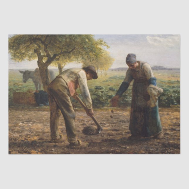 Papel De Seda Jean-Francois Millet - Planeadores de Papa (Anverso)