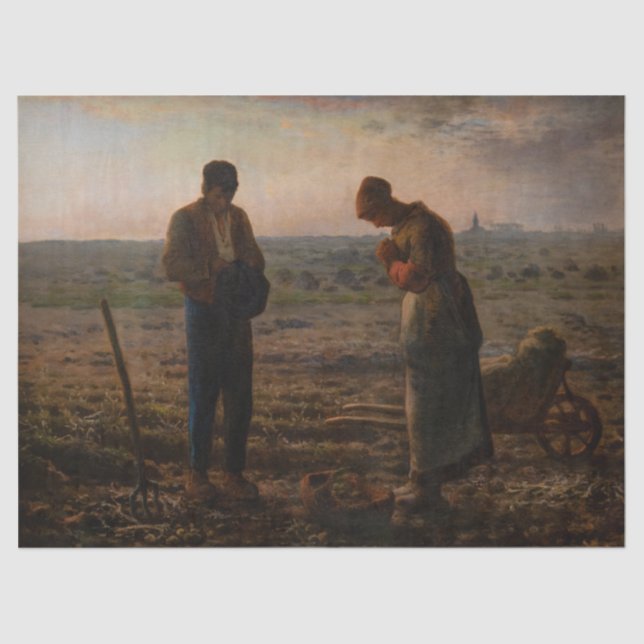 Papel De Seda Jean-Francois Millet - The Angelus (Anverso)
