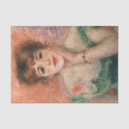 Papel De Seda Jeanne Samary con un vestido de cuello bajo (por R