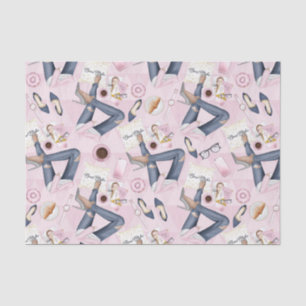 Papel De Seda Jefe Chica Hand Drawn