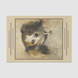 Papel De Seda Jefe de un perro, Auguste Renoir Art Decoupage