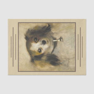 Papel De Seda Jefe de un perro, Auguste Renoir Art Decoupage