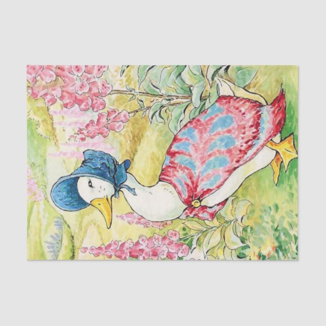 Papel De Seda "Jemima Puddle Duck" por Beatrix Potter (Anverso)