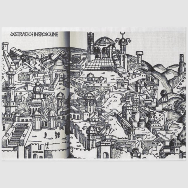 Papel De Seda Jerusalén durante el reinado de Salomón (Anverso)