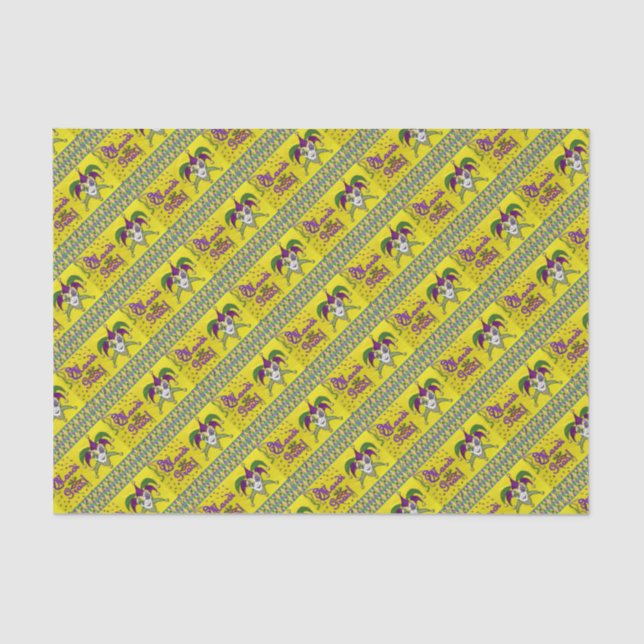 Papel De Seda Jester Mask Mardi Gras Harlequin (Anverso)