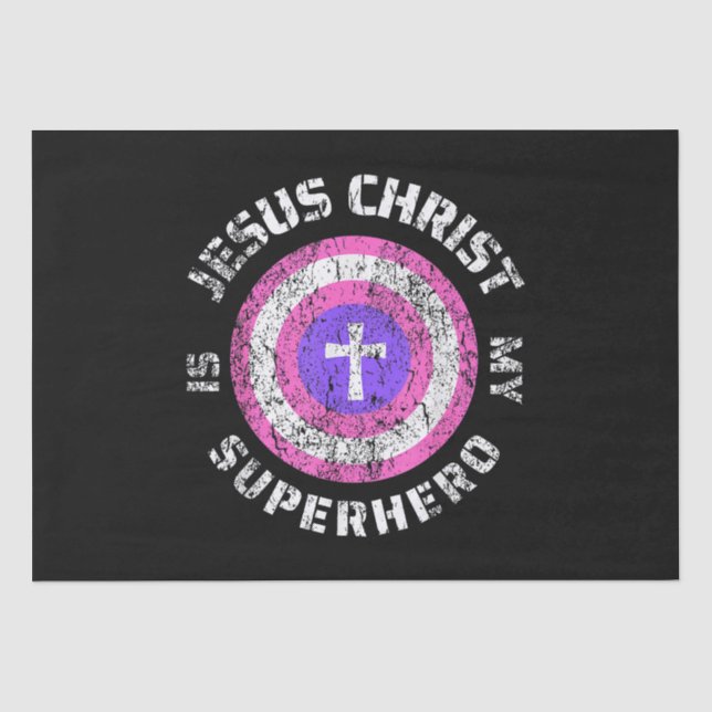 Papel De Seda Jesucristo es mi superhéroe Jesús (Anverso)