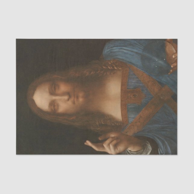 Papel De Seda Jesucristo por Leonardo da Vinci, dolor renacentis (Anverso)