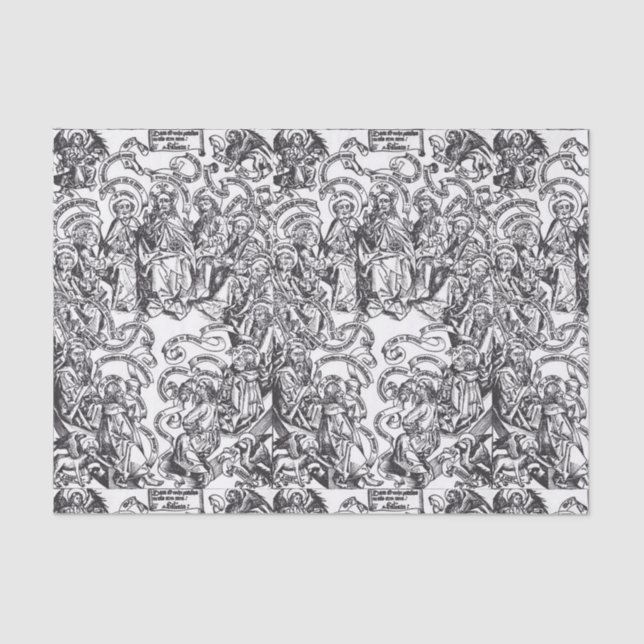 Papel De Seda Jesucristo y 12 apóstoles (Anverso)