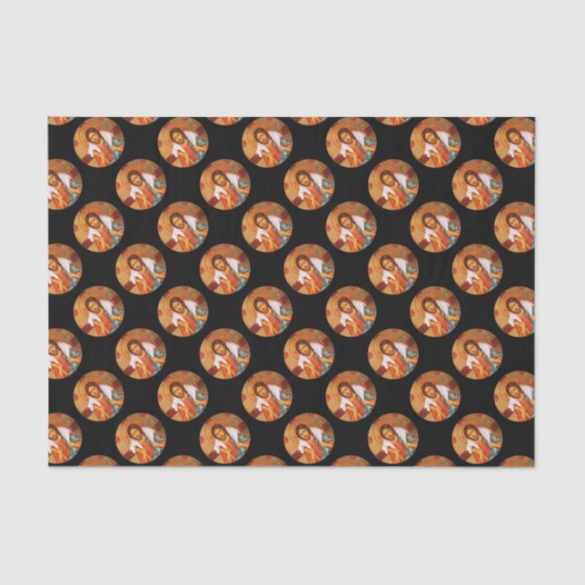 Papel De Seda Jesús cargando un cordero perdido (Anverso)