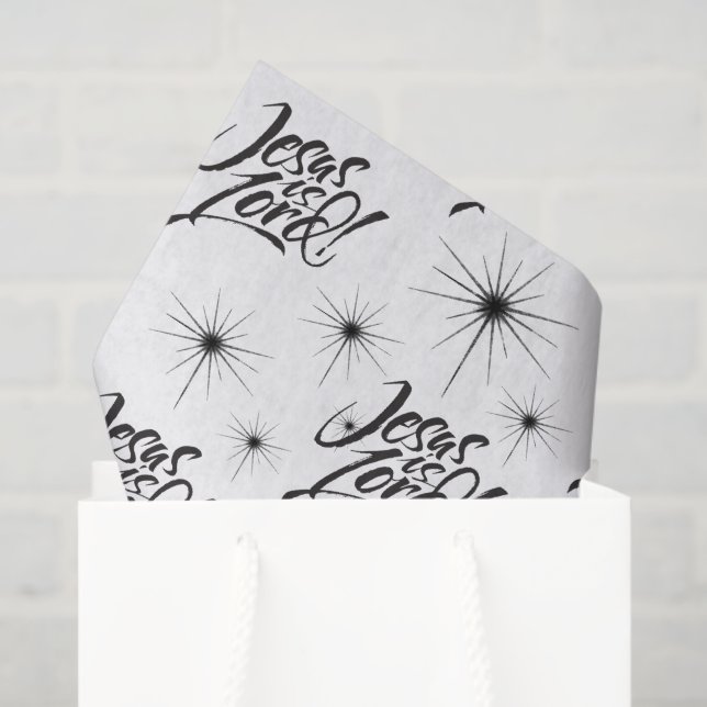 Papel De Seda Jesús es el Señor Navidades cristianos dejando a C (Bolsa de regalo)